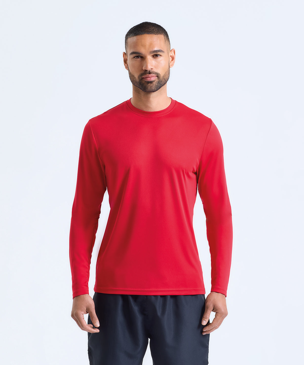 TriDri Men's long sleeve performance t-shirt, lifestyle photo