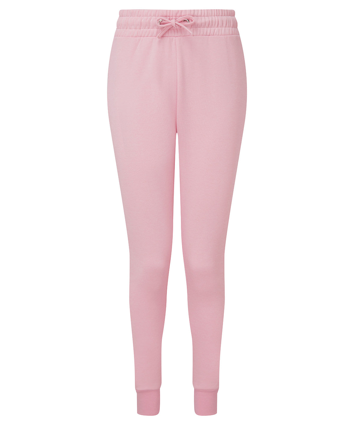 TriDri Women's fitted joggers in Light Pink, front view