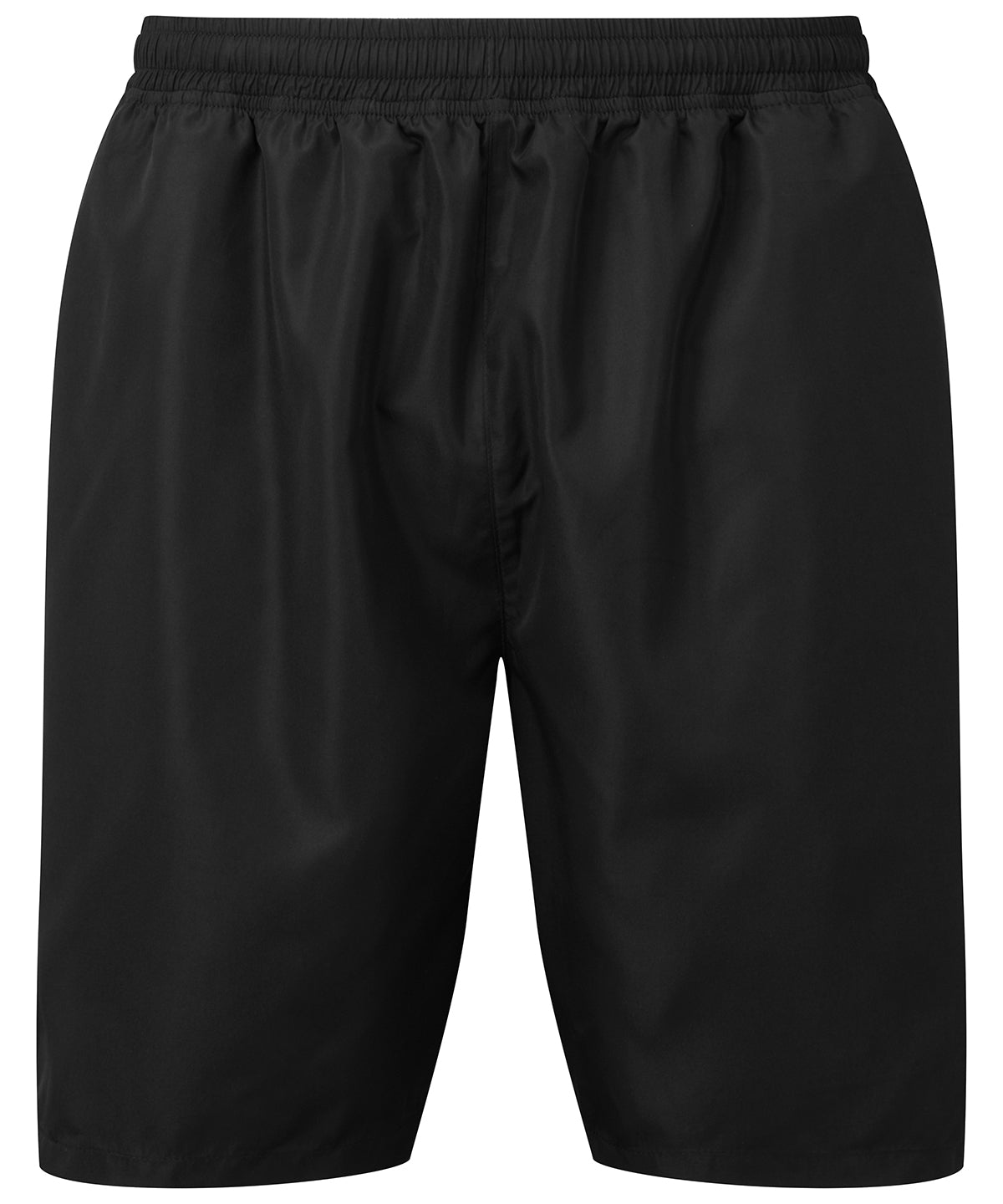 TriDri Men's running shorts in Black, front view