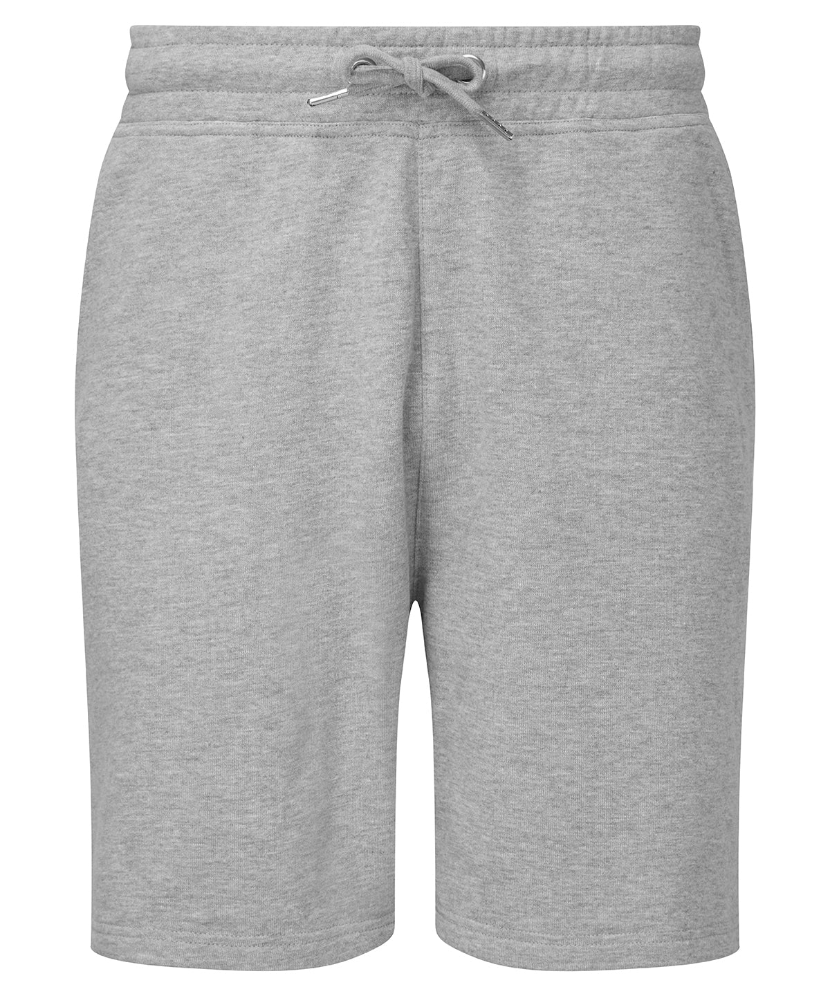 TriDri Men's jogger shorts in Heather Grey, front view
