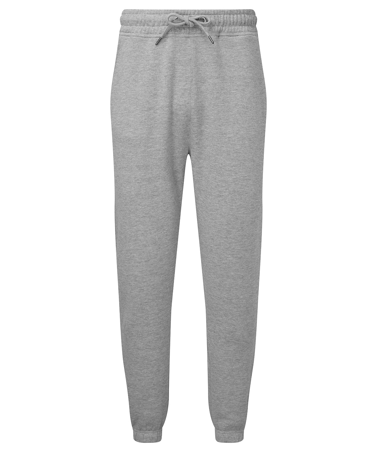TriDri Men's classic joggers in Heather Grey, front view