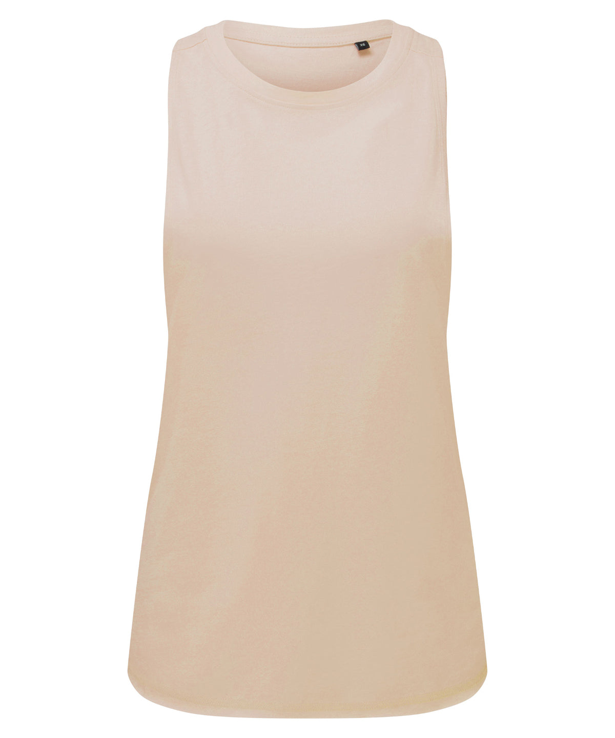 TriDri Women's organic tank top in Nude, front view