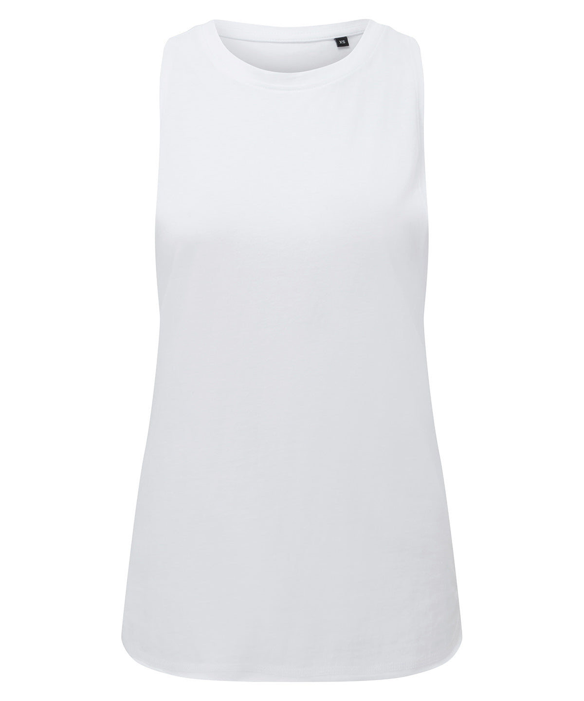 TriDri Women's organic tank top in White, front view
