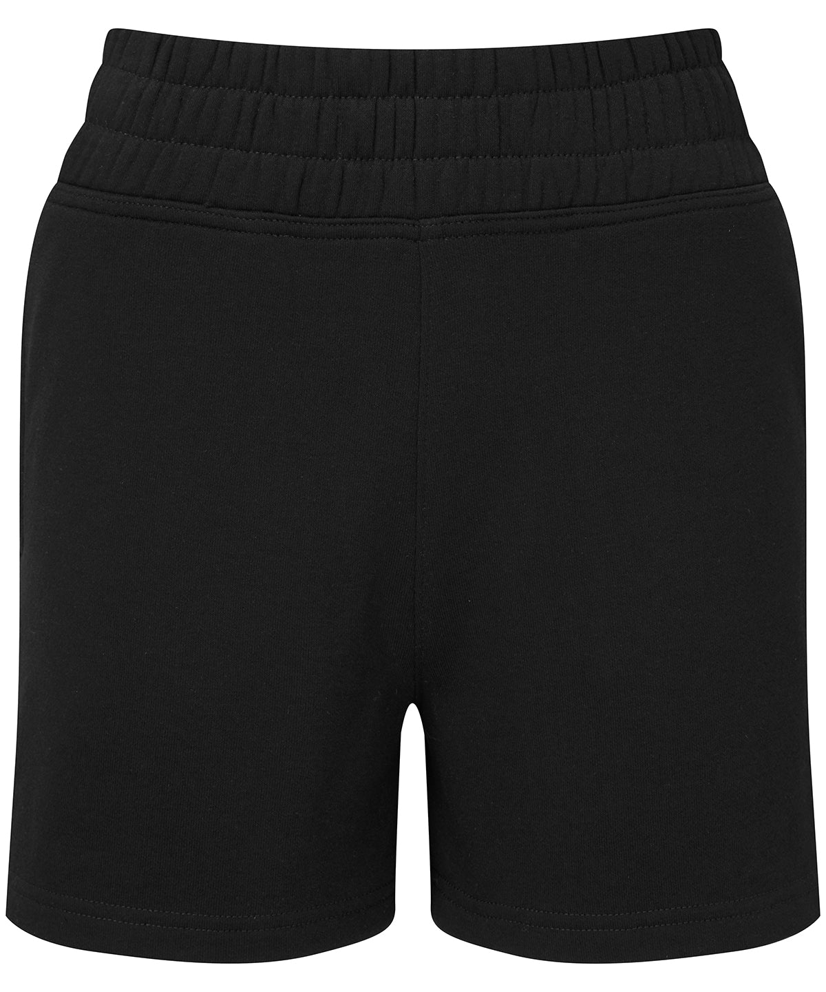 TriDri Women's jogger shorts in Black, front view