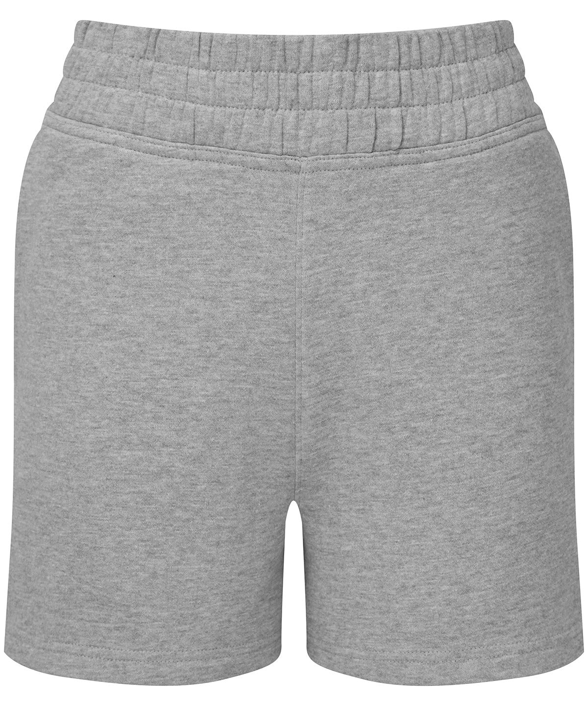 TriDri Women's jogger shorts in Heather Grey, front view