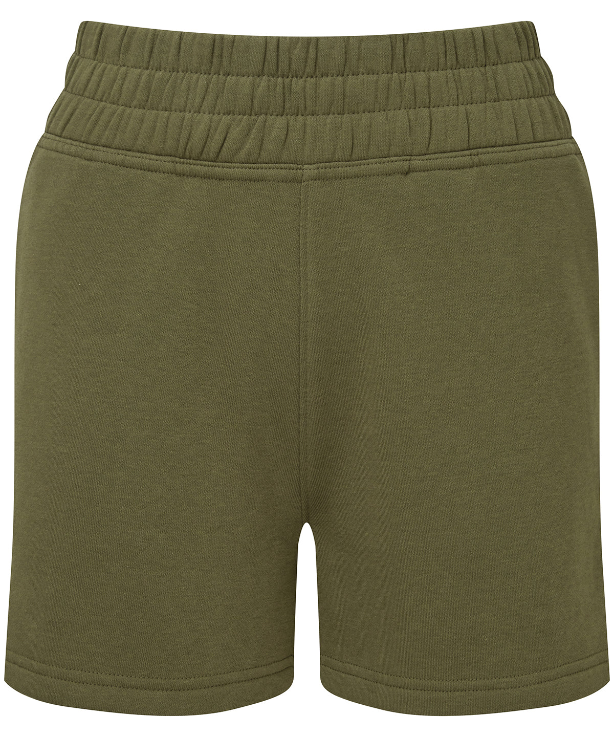 TriDri Women's jogger shorts in Olive, front view