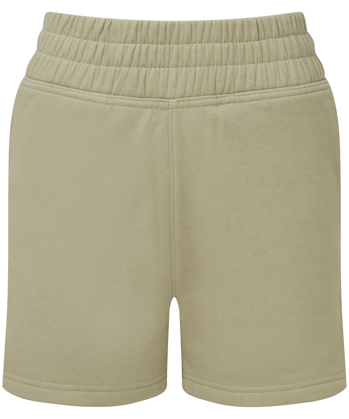 TriDri Women's jogger shorts in Sage Green, front view