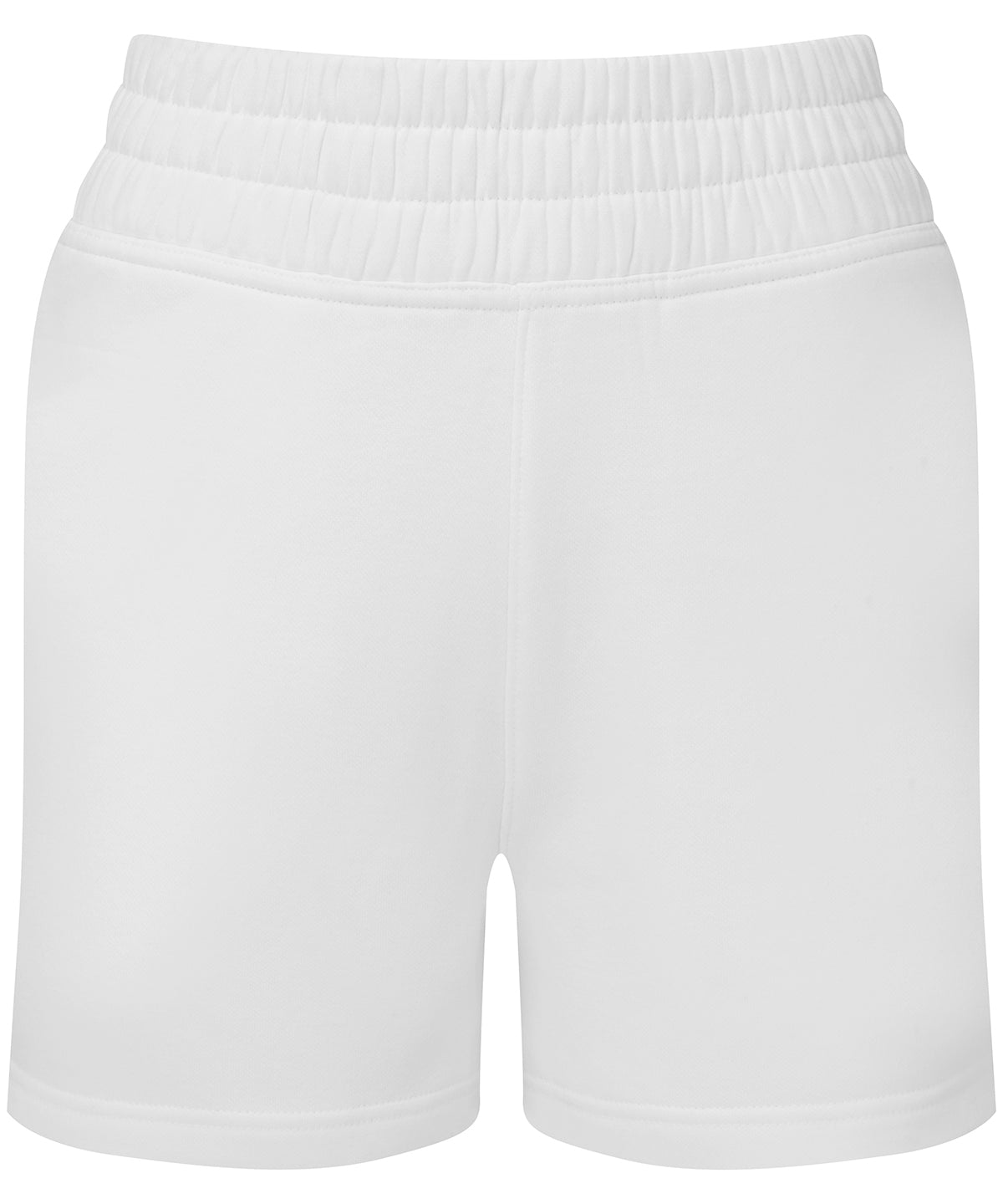 TriDri Women's jogger shorts in White, front view