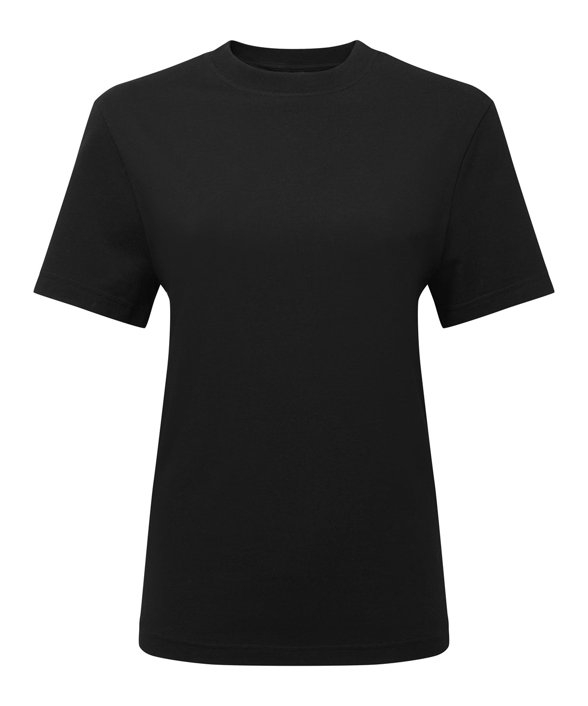 TriDri Women's organic boxy oversized t-shirt in Black, front view