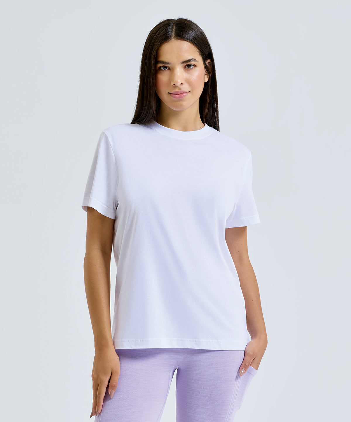 TriDri Women's organic boxy oversized t-shirt, lifestyle photo
