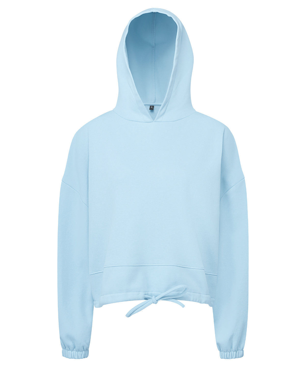 TriDri Women's cropped oversize hoodie in Sky_20Blue, front view