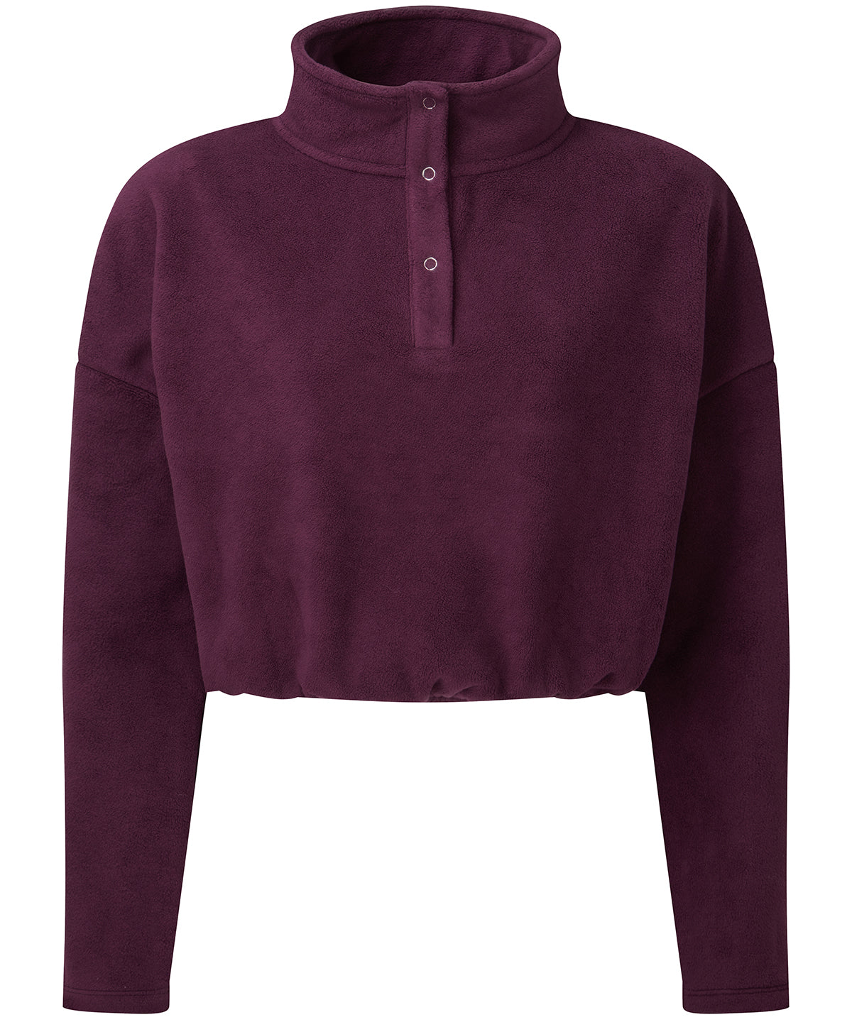 TriDri Women's cropped fleece in Mulberry, front view