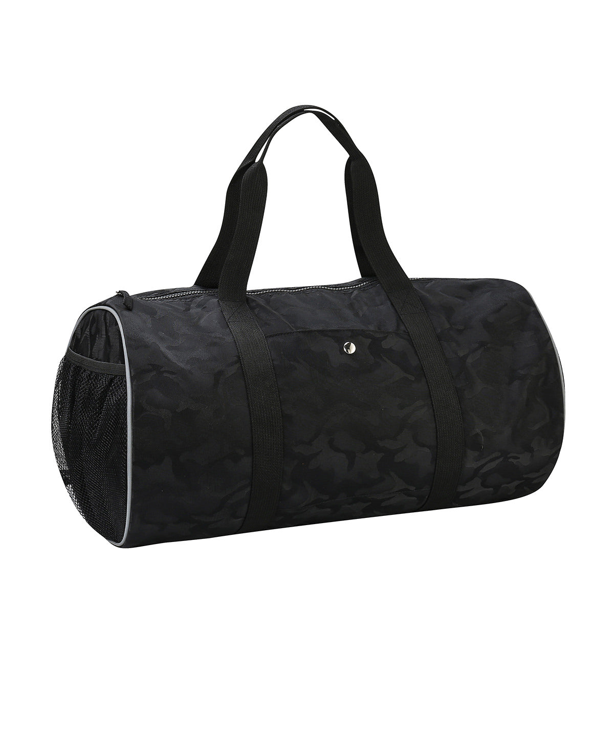 TriDri Camo everyday roll bag in Black Camo, lifestyle photo