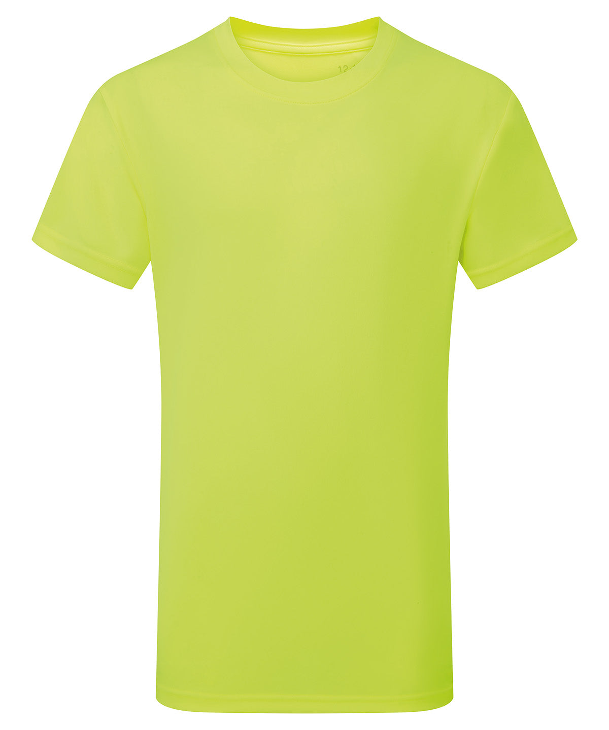 TriDri Kids performance t-shirt in Lightning Yellow, front view