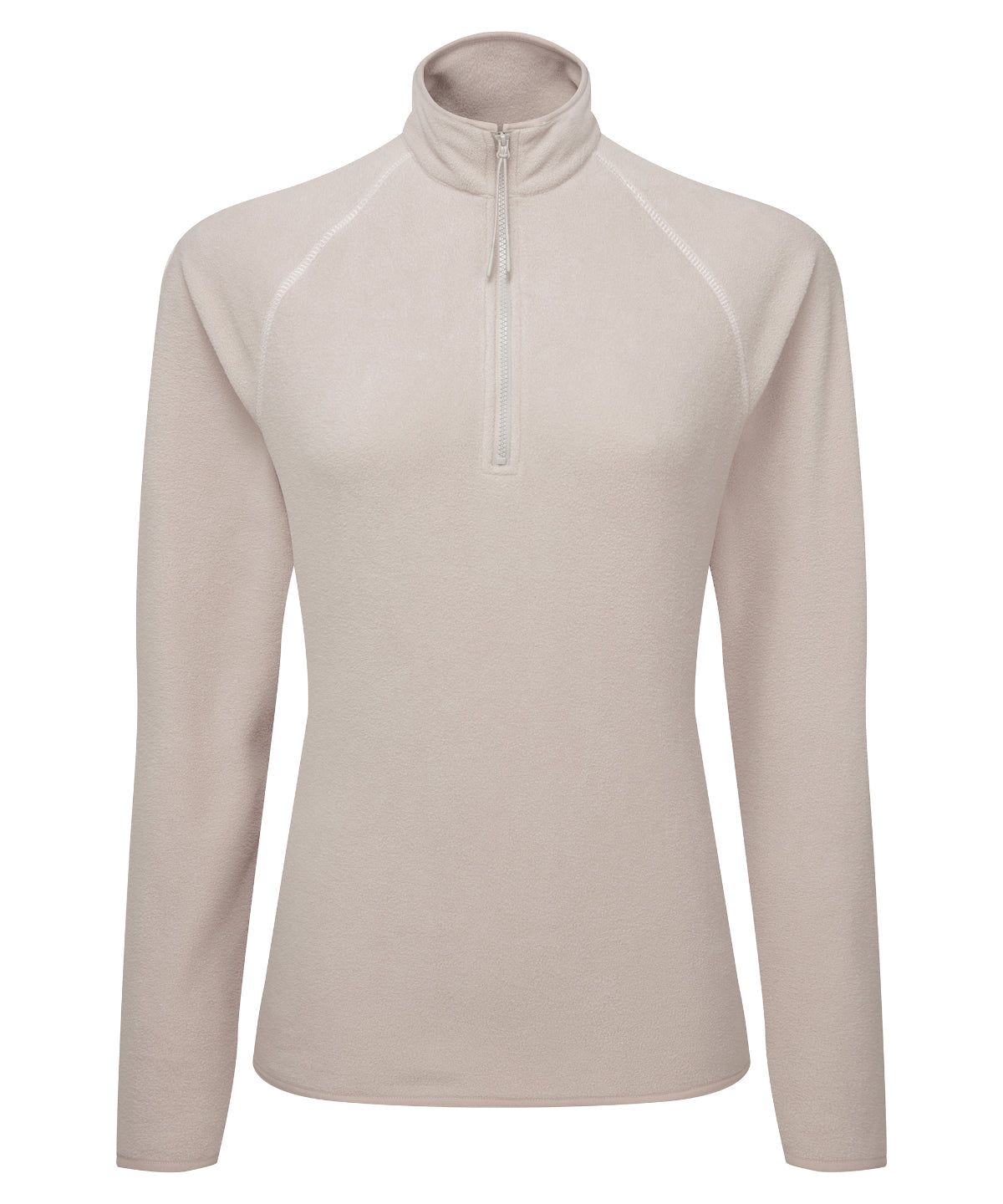 TriDri Women's elements active fitted fleece in Stone, front view
