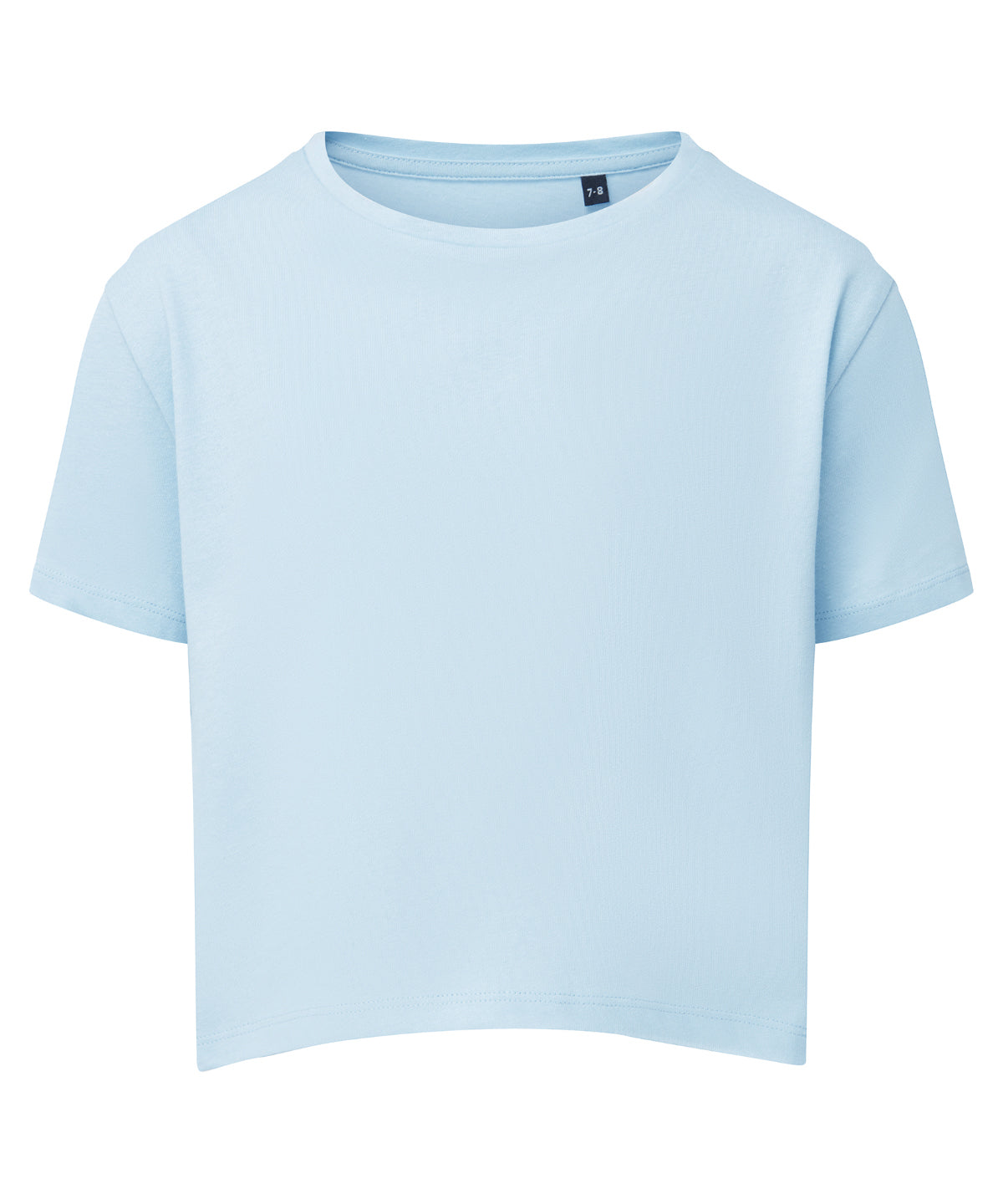 TriDri Kids boxy tee in Sky Blue, front view