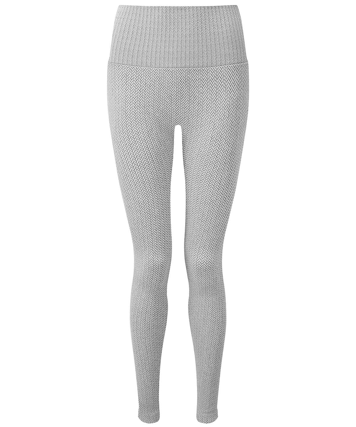 TriDri Women's knitted city leggings in Heather Grey, front view