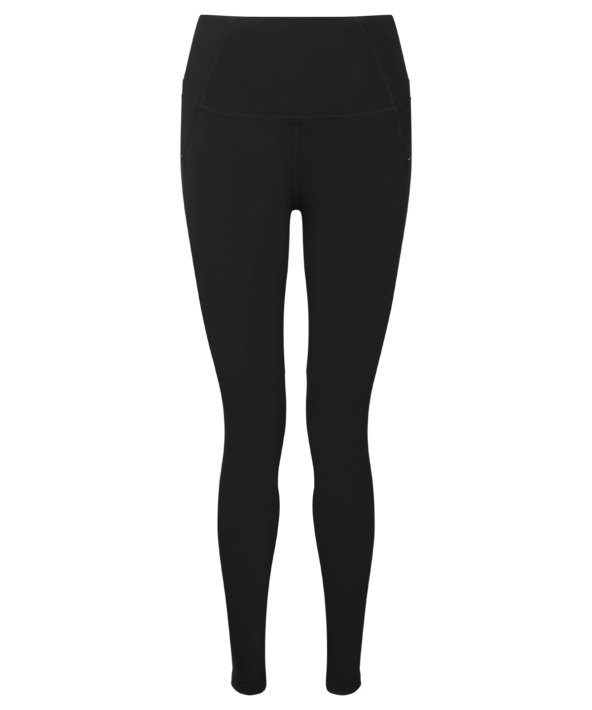 TriDri Women's recycled elements outdoor leggings in Black, front view