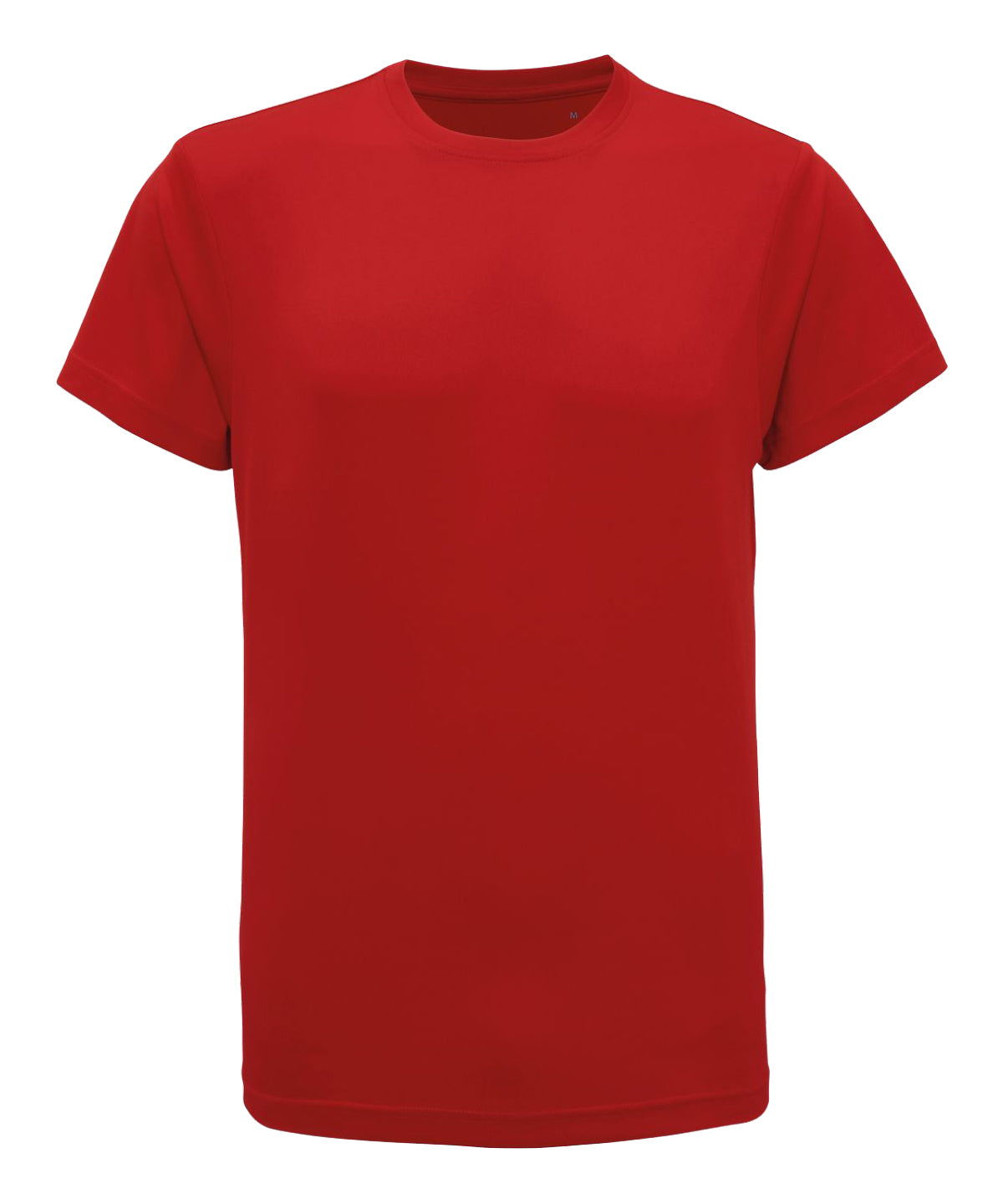 TriDri Men's recycled performance t-shirt in Fire Red, front view