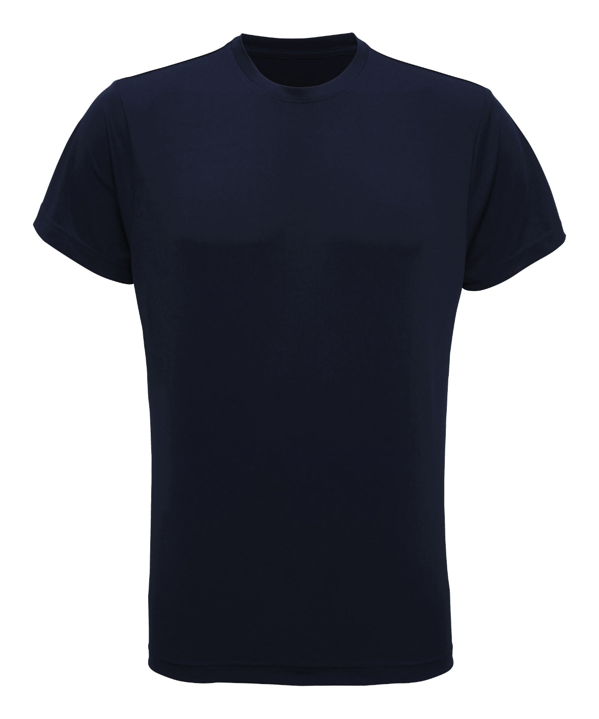 TriDri Men's recycled performance t-shirt in French Navy, front view
