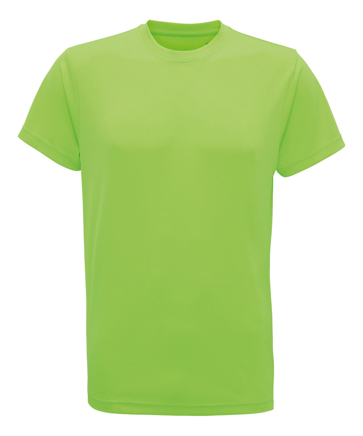 TriDri Men's recycled performance t-shirt in Lightning Green, front view