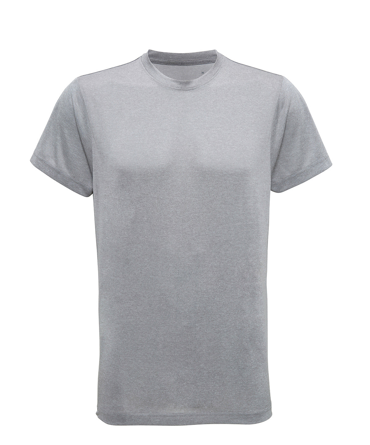 TriDri Men's recycled performance t-shirt in Silver Melange, front view