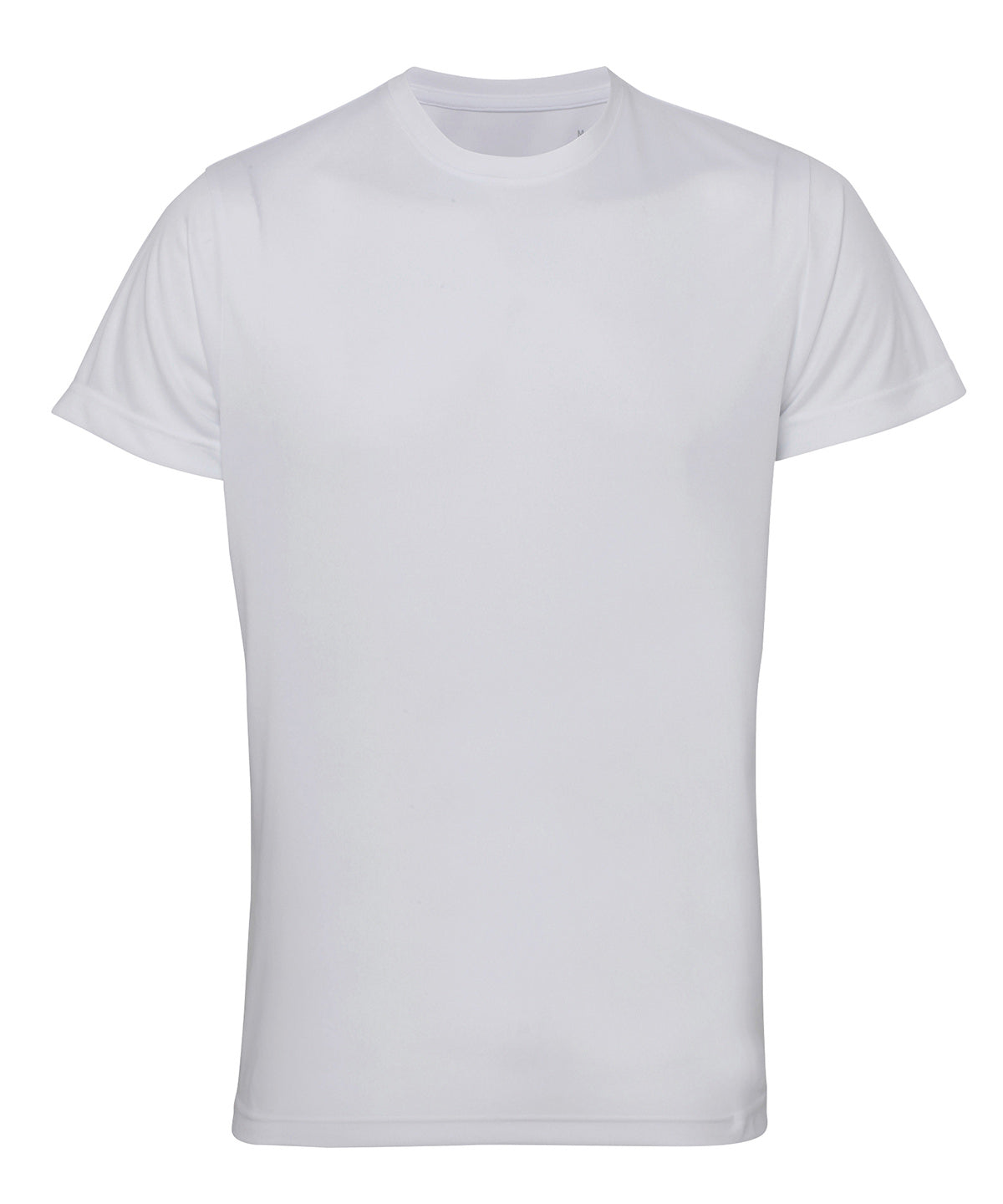 TriDri Men's recycled performance t-shirt in White, front view