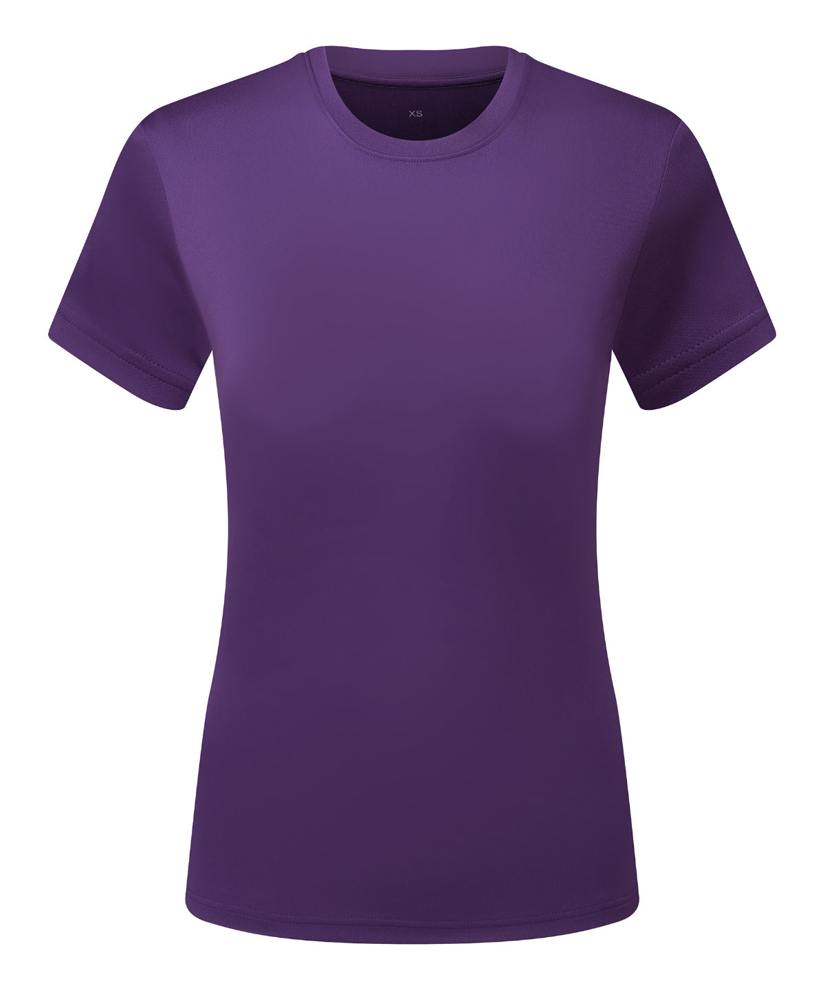 TriDri Women’s ion-charge recycled textured tee in Purple, front view
