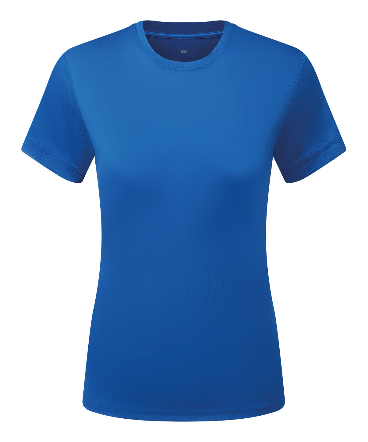 TriDri Women’s ion-charge recycled textured tee in Royal, front view