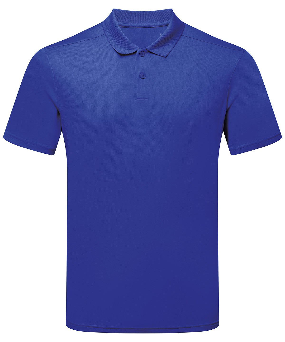 TriDri Ion-charge panelled polo in Royal, front view