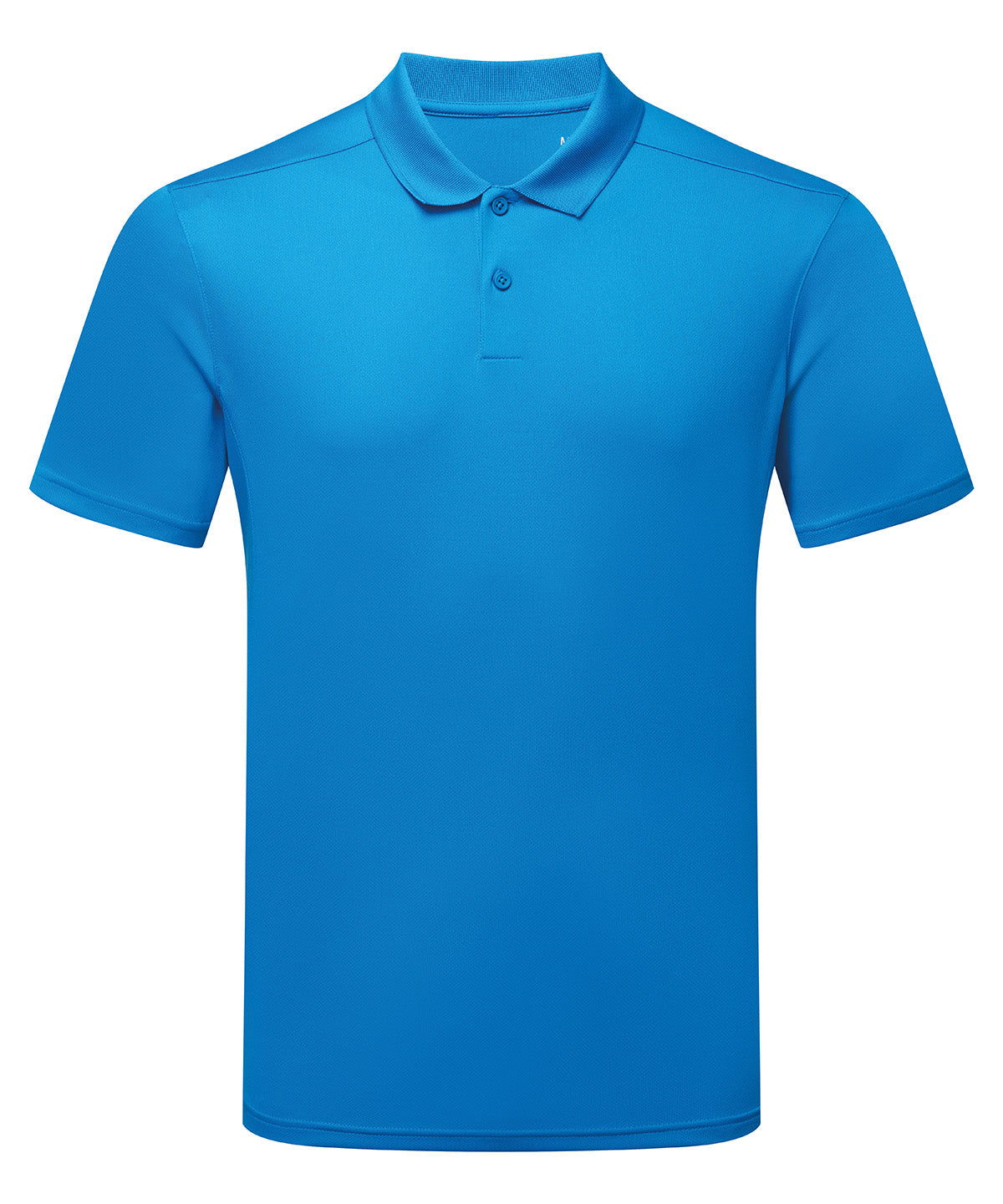 TriDri Ion-charge panelled polo in Sapphire, front view