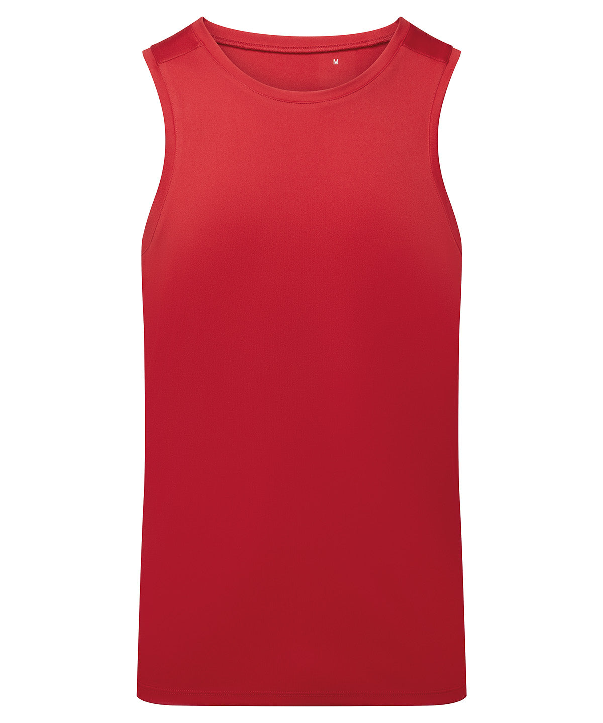 TriDri Ion-charge performance vest in Fire Red, front view