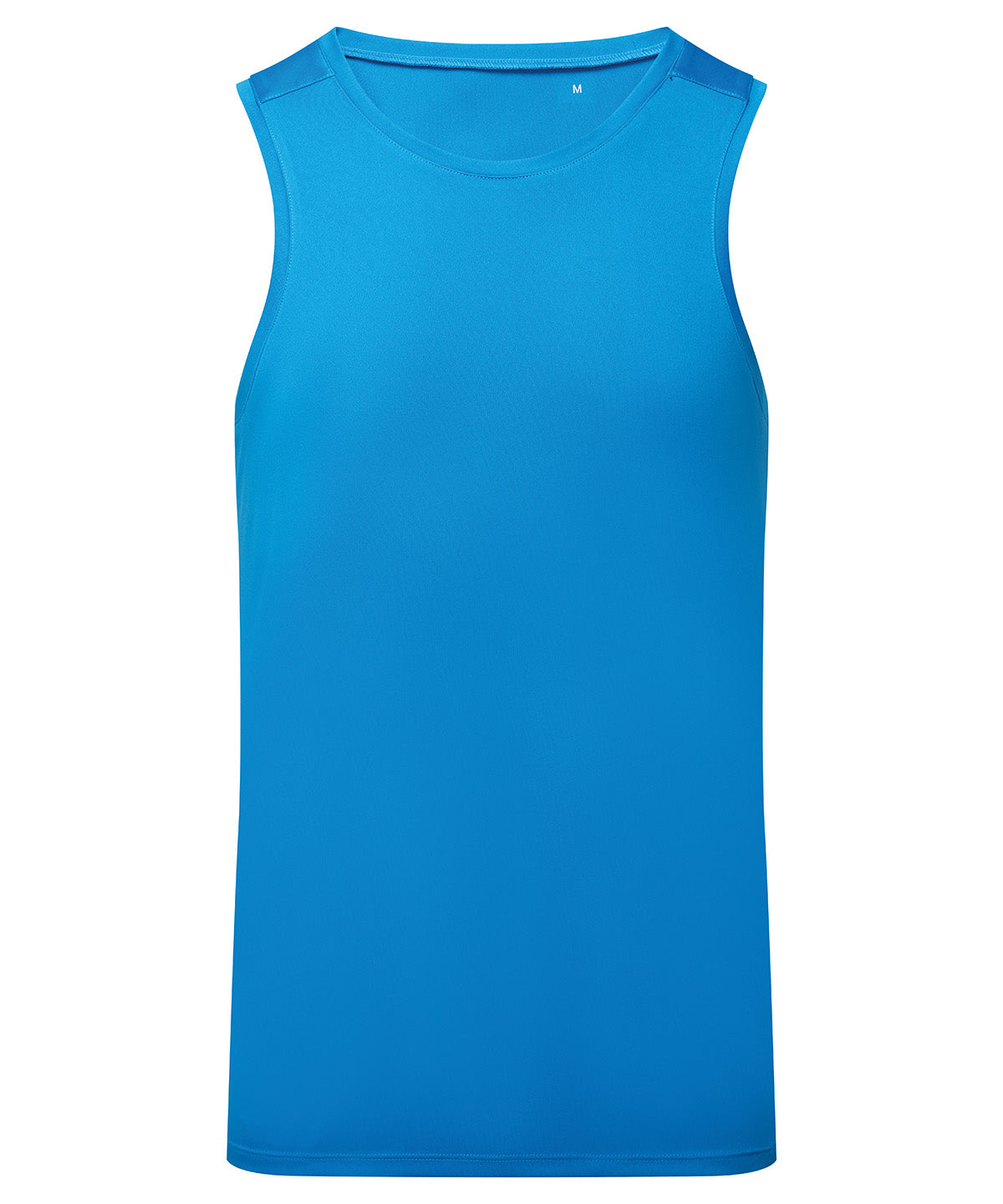 TriDri Ion-charge performance vest in Sapphire, front view