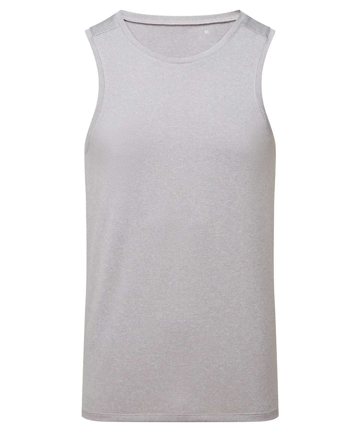 TriDri Ion-charge performance vest in Silver Melange, front view
