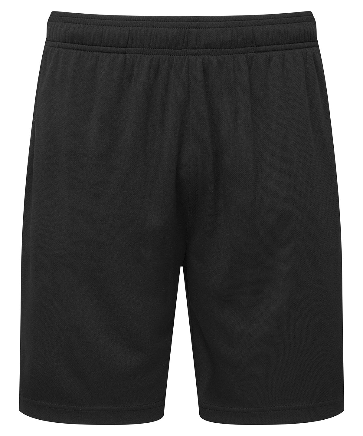 TriDri Ion-charge performance shorts in Black, front view