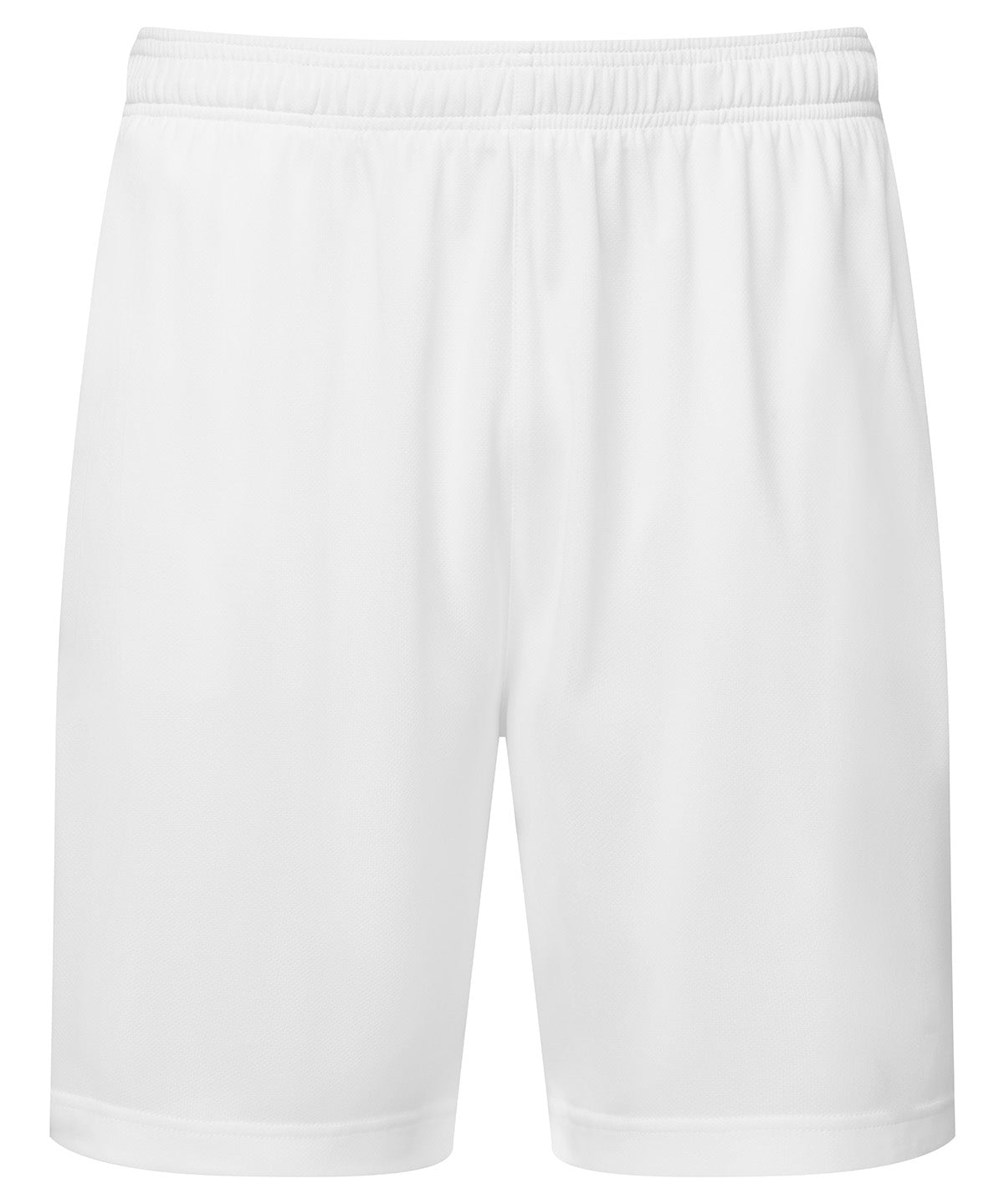 TriDri Ion-charge performance shorts in White, front view