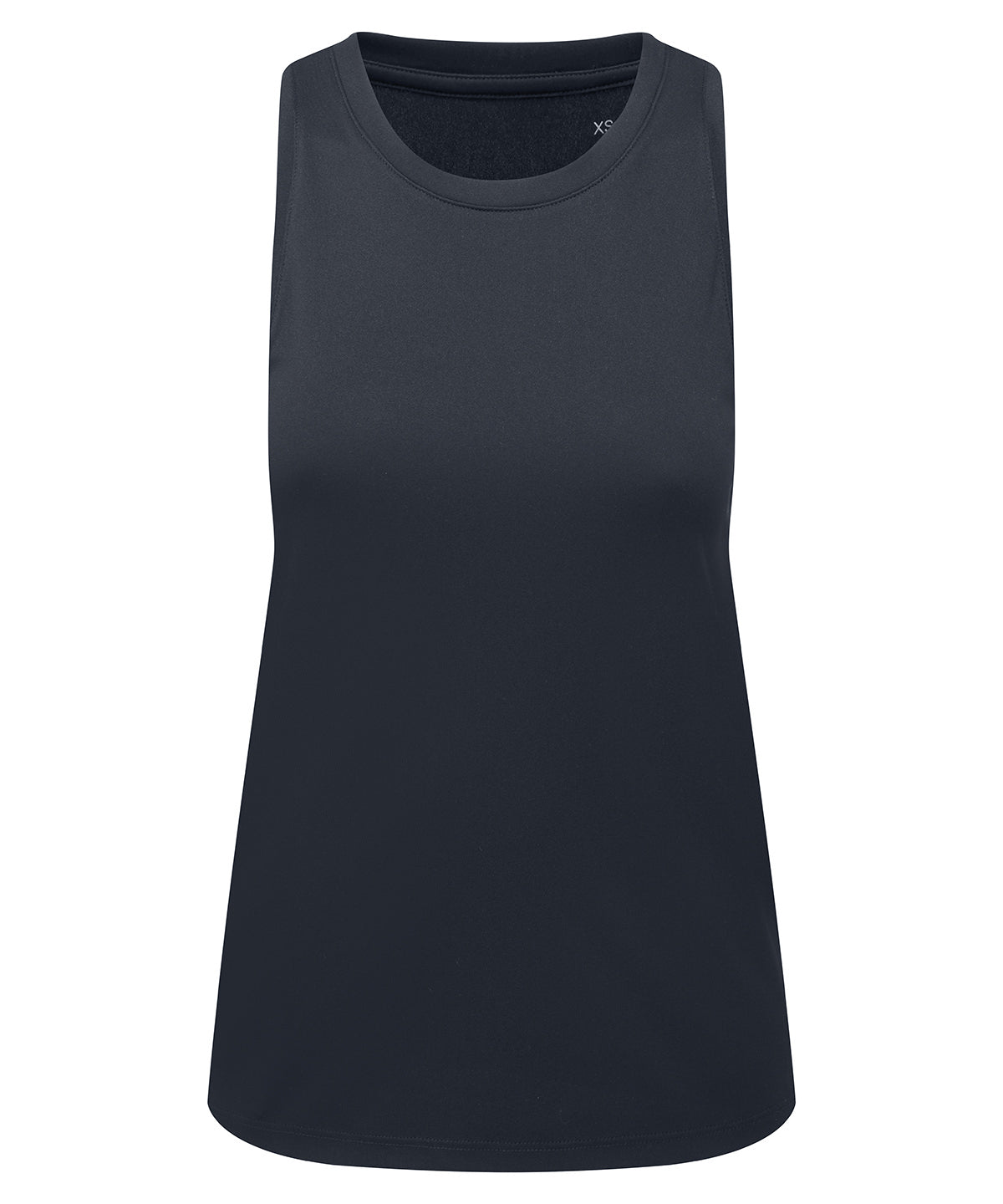 TriDri Women's ion-charge easy fit tank top in French Navy, front view