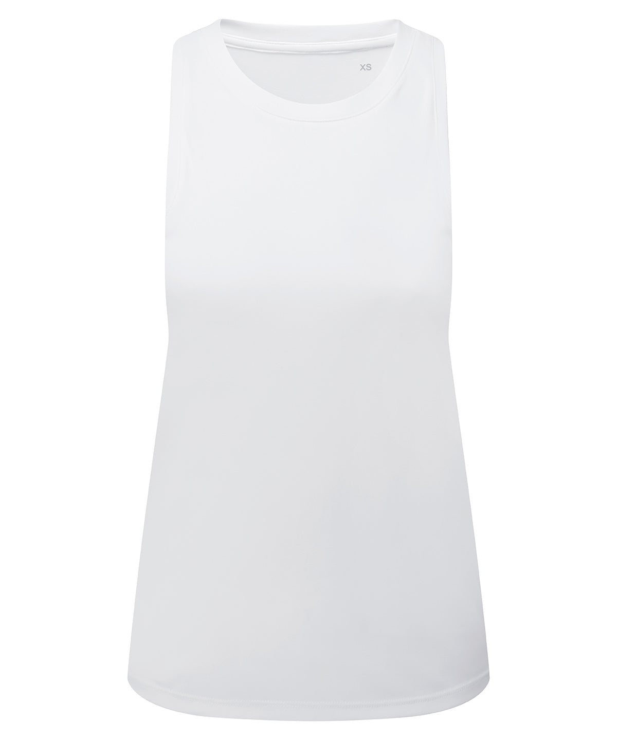 TriDri Women's ion-charge easy fit tank top in White, front view