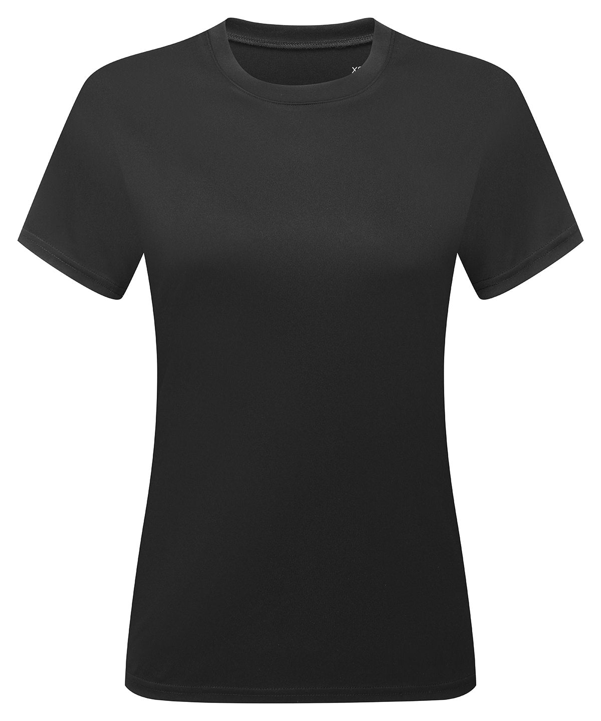 TriDri Women’s ion-charge easy fit tee in Black, front view