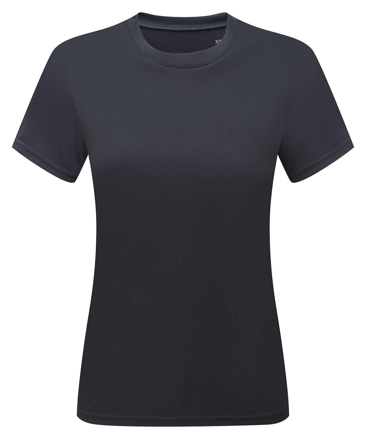 TriDri Women’s ion-charge easy fit tee in French Navy, front view