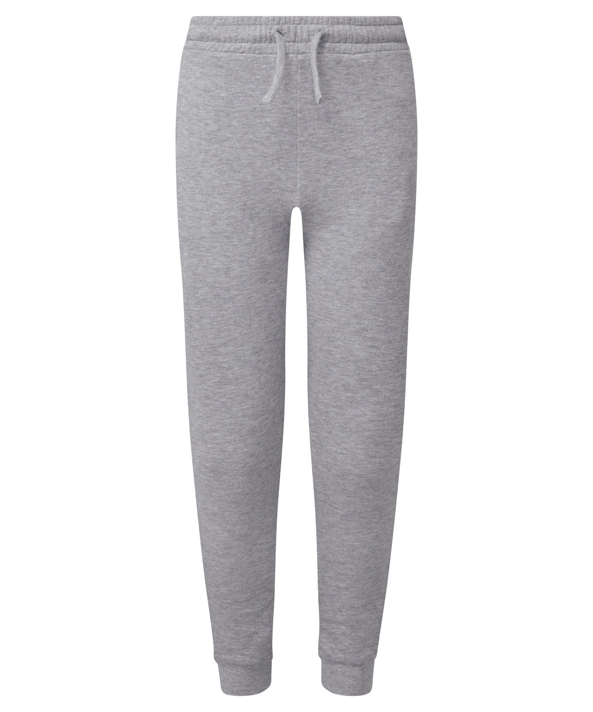 TriDri Kids recycled joggers in Heather Grey, front view