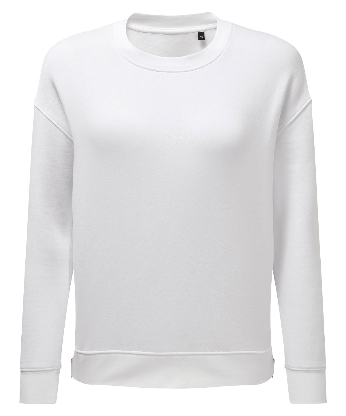 TriDri Women's recycled chill zip sweatshirt in White, front view