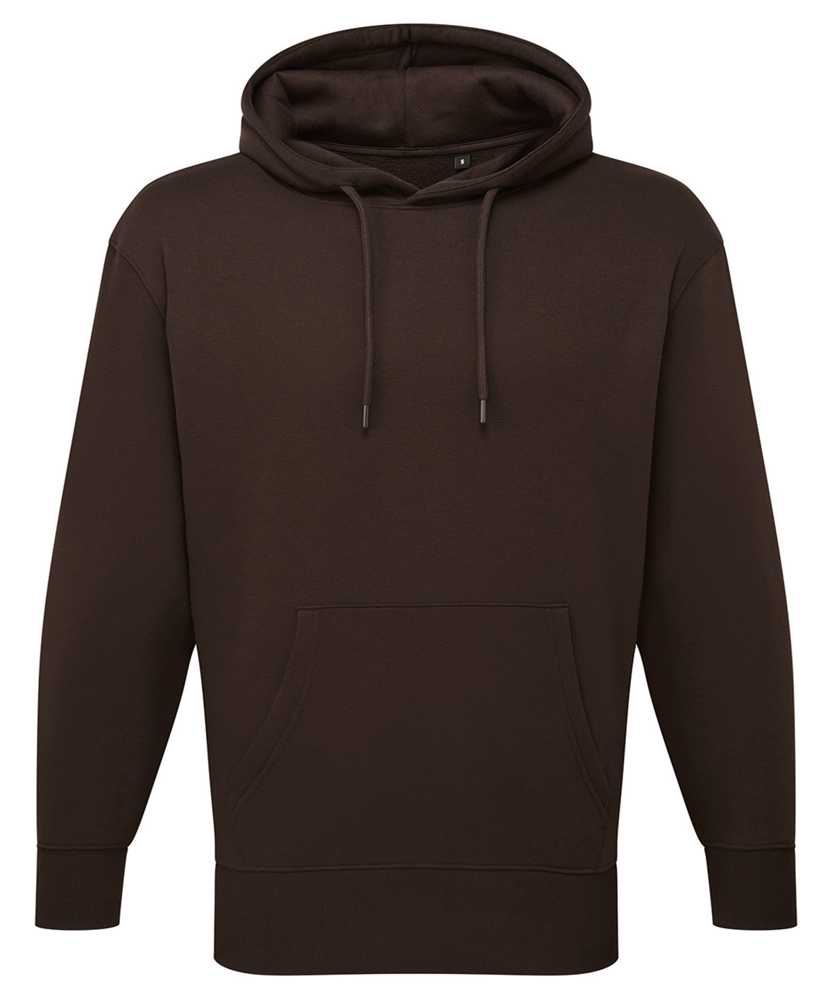 TriDri Recycled hoodie in Chocolate, front view