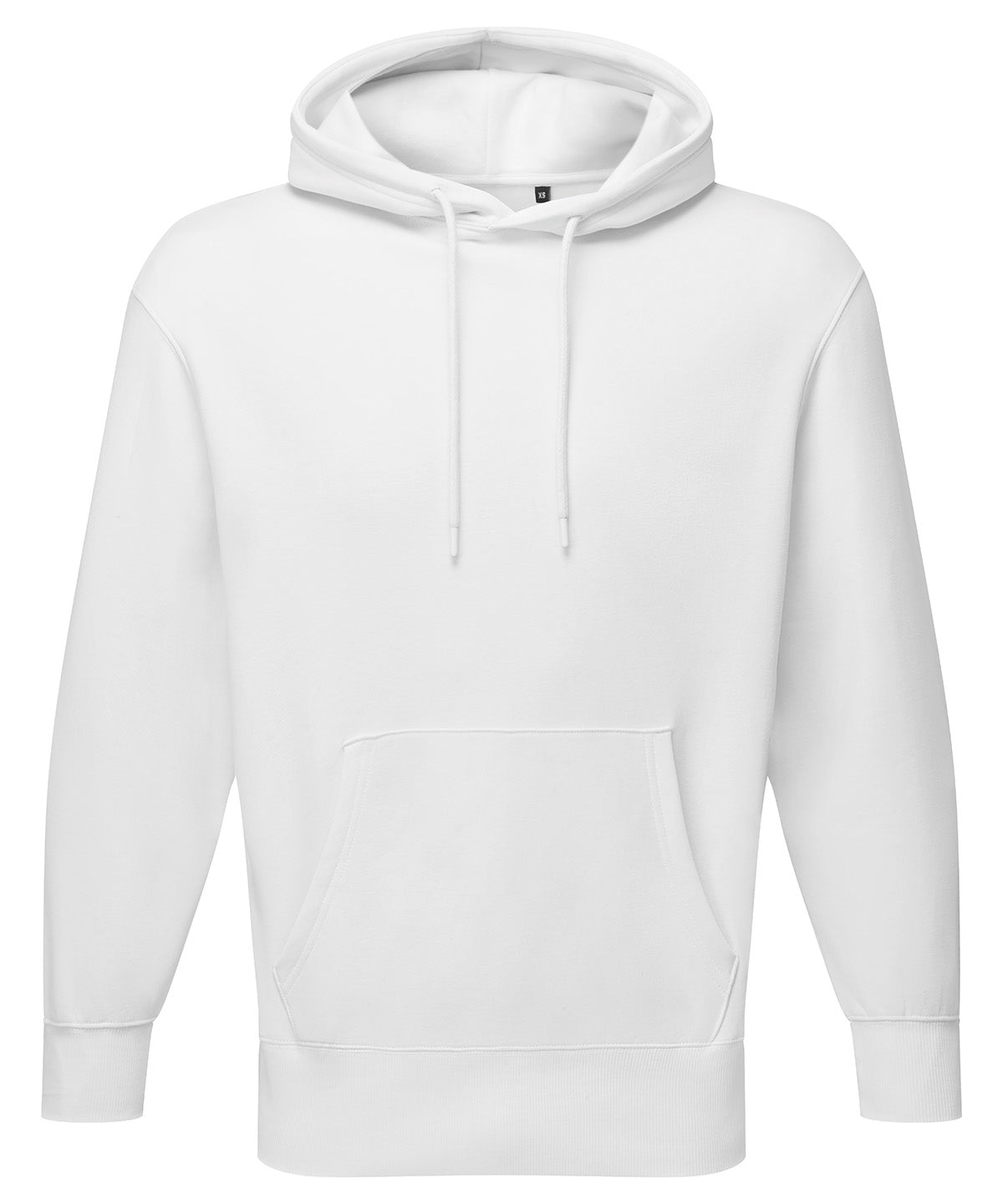 TriDri Recycled hoodie in White, front view