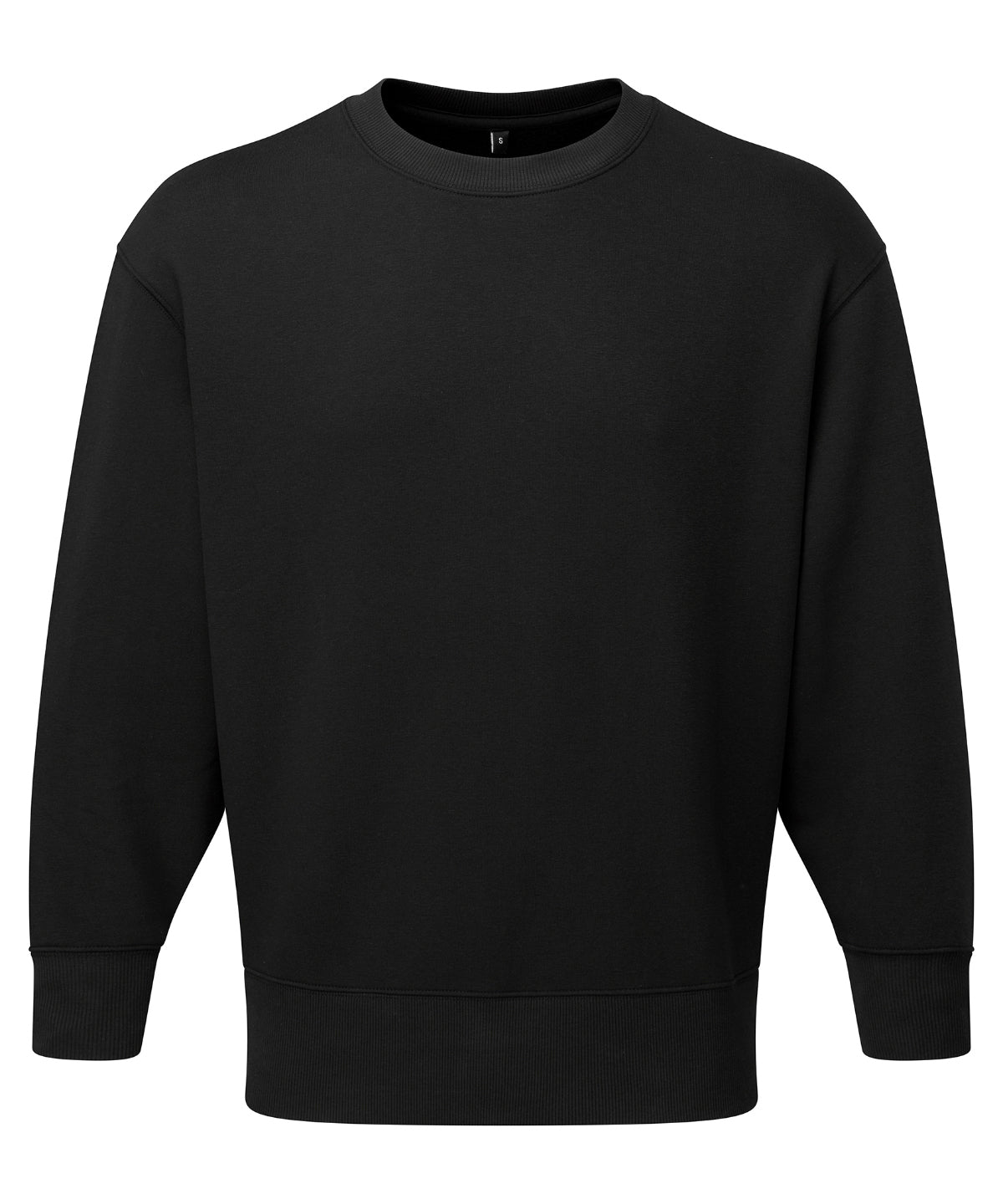 TriDri Recycled sweatshirt in Black, front view