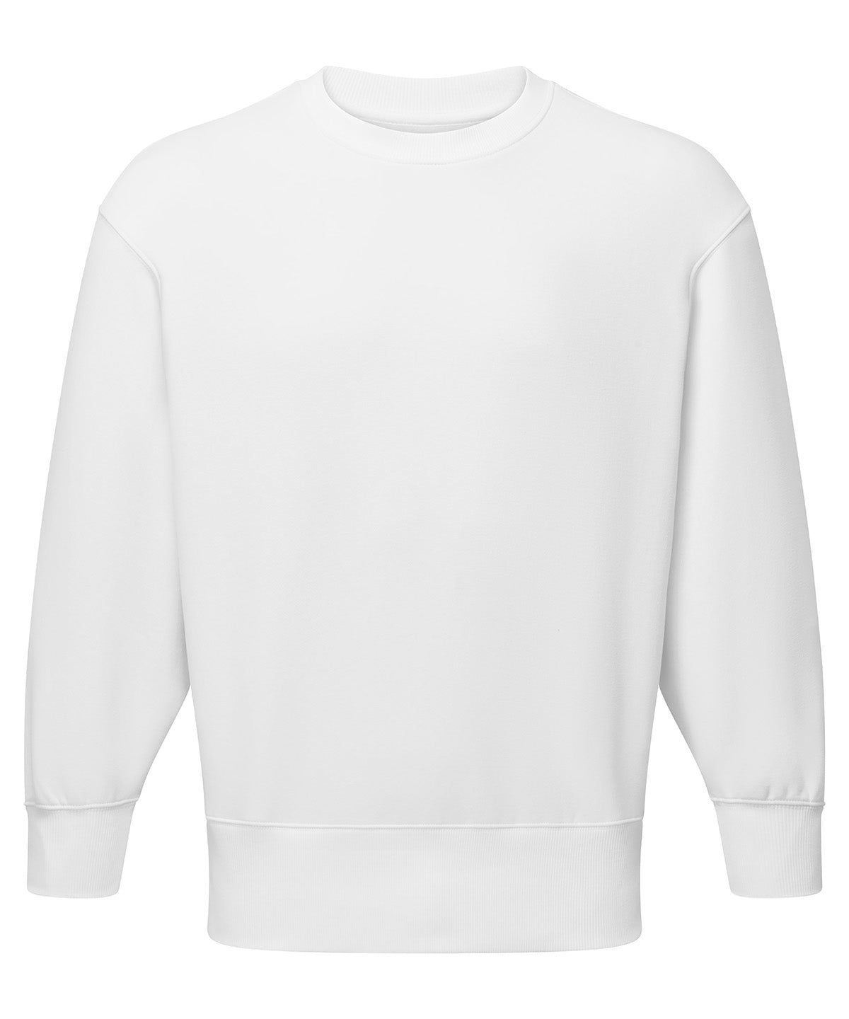 TriDri Recycled sweatshirt in White, front view