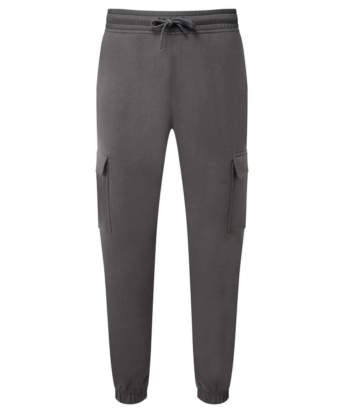 TriDri Cargo recycled joggers in Charcoal, front view