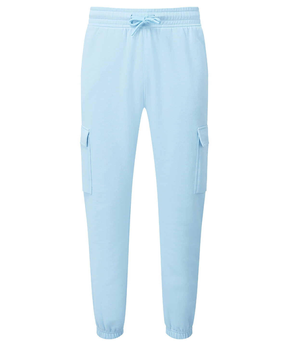 TriDri Cargo recycled joggers in Sky, front view