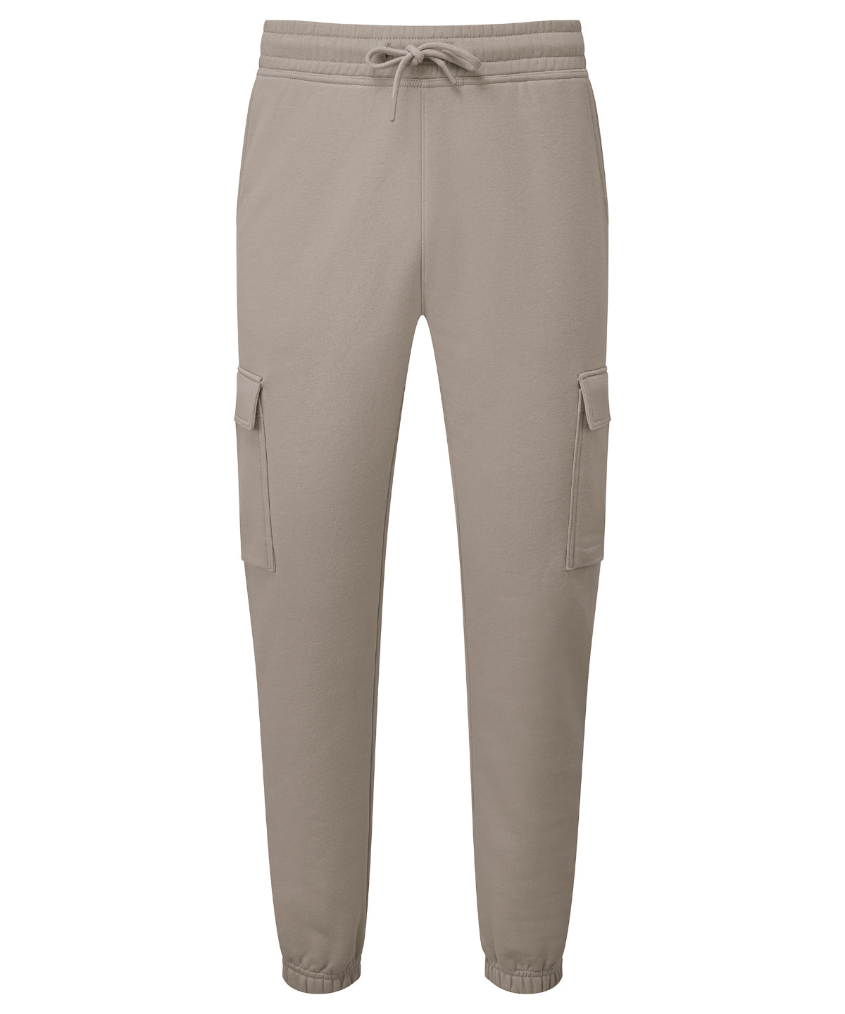 TriDri Cargo recycled joggers in Stone, front view