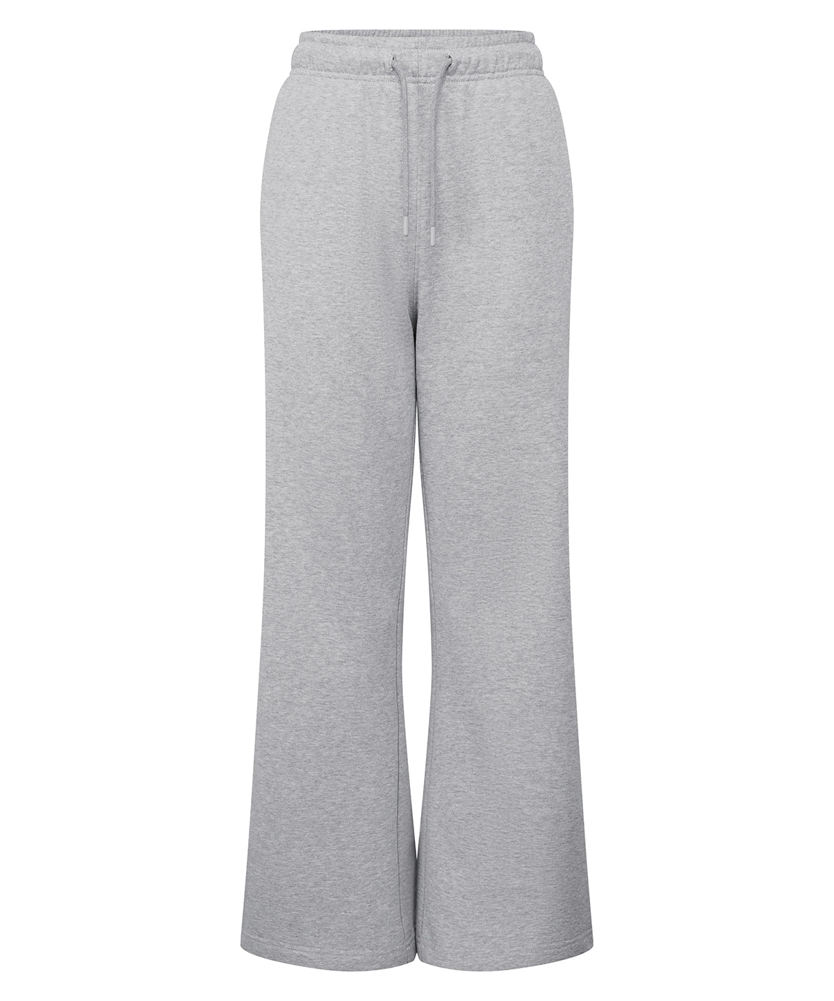 TriDri Women’s wide leg joggers in Heather Grey, front view